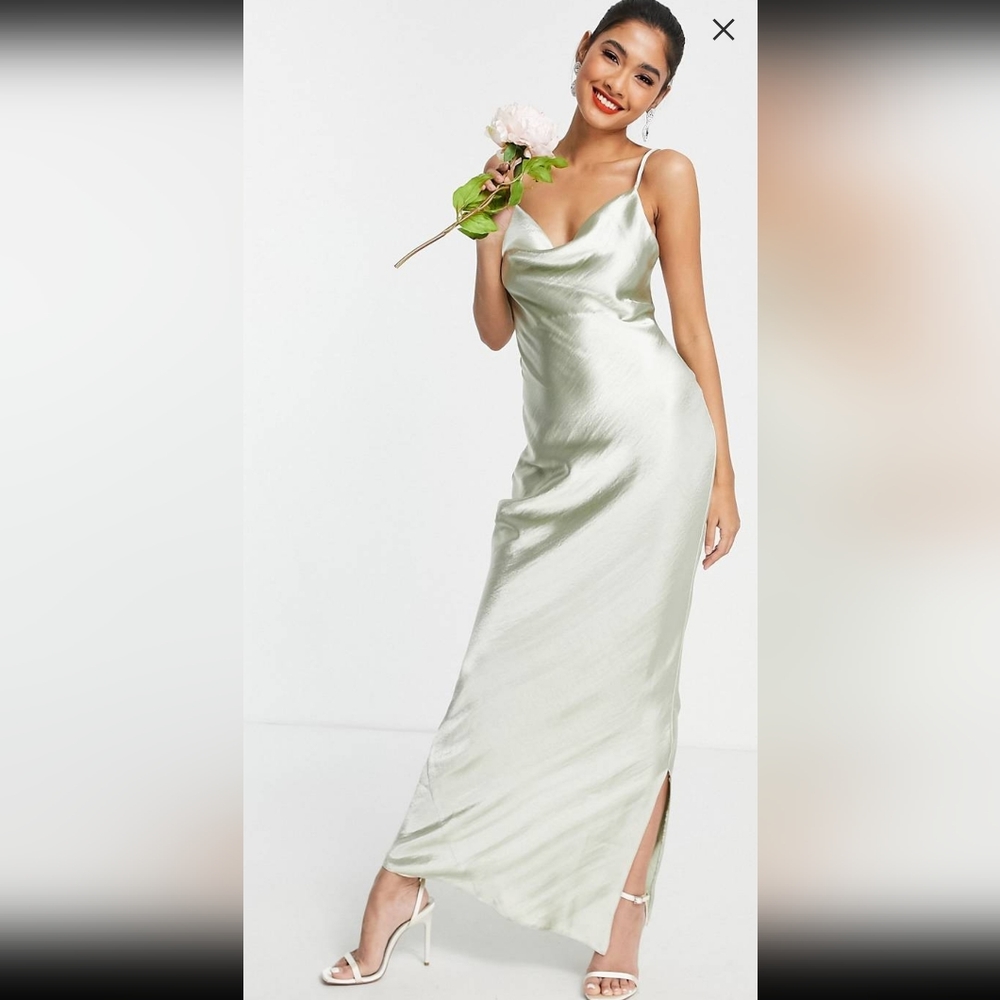 ASOS DESIGN Silk Slip Maxi Dress
